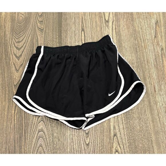 Nike Pants - Nike Dri-Fit Womens Running Shorts Rubber Waistband Swoosh Logo Black Size M